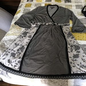 Faux wrap maternity dress